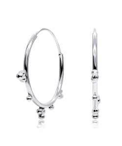 Stunning Silver Hoop Earring HO-1754